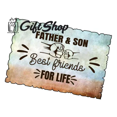 Father and sun best friends for life, magnet frigider mgs057